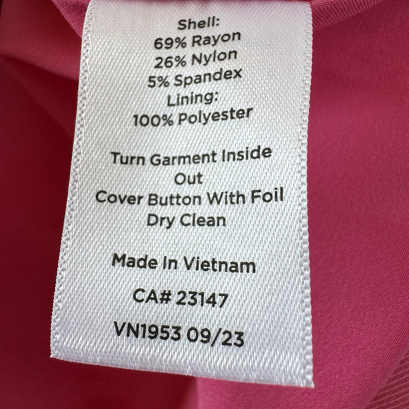 NWT $140 Talbots Pink Blazer 3-Button Size 14 Office Preppy Spring Easter Barbie - Picture 6 of 6